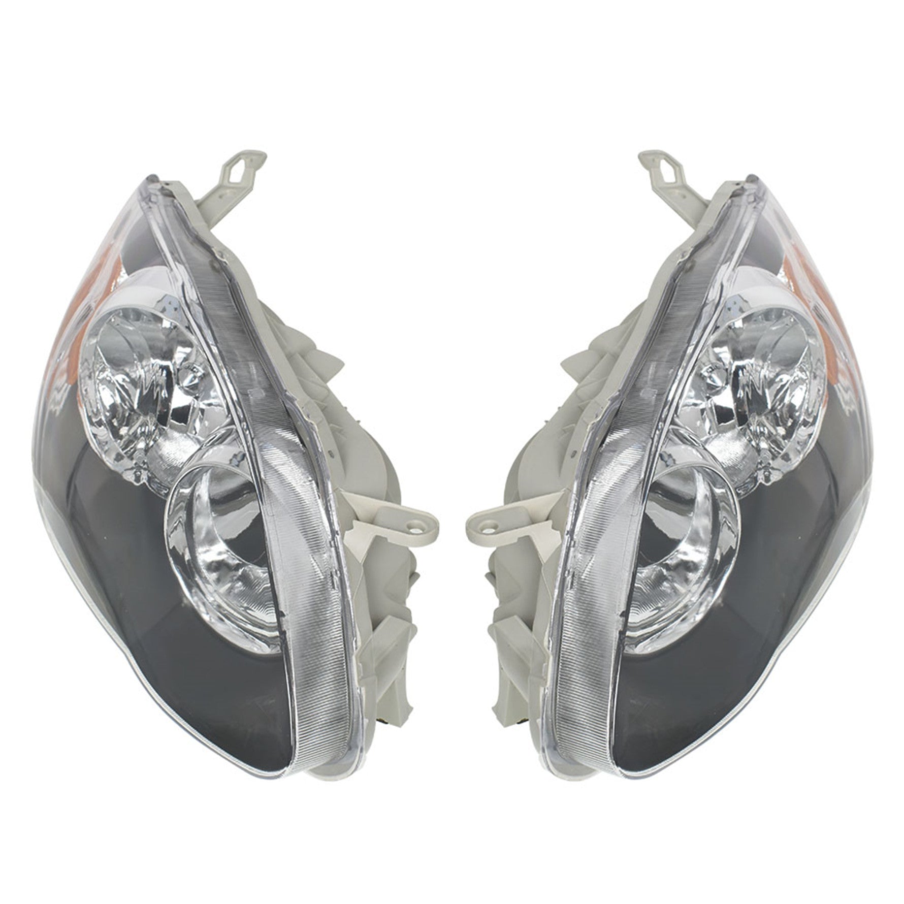 Headlamps Set For 2003 2004-2008 Toyota Corolla Headlights Housing Black Pair