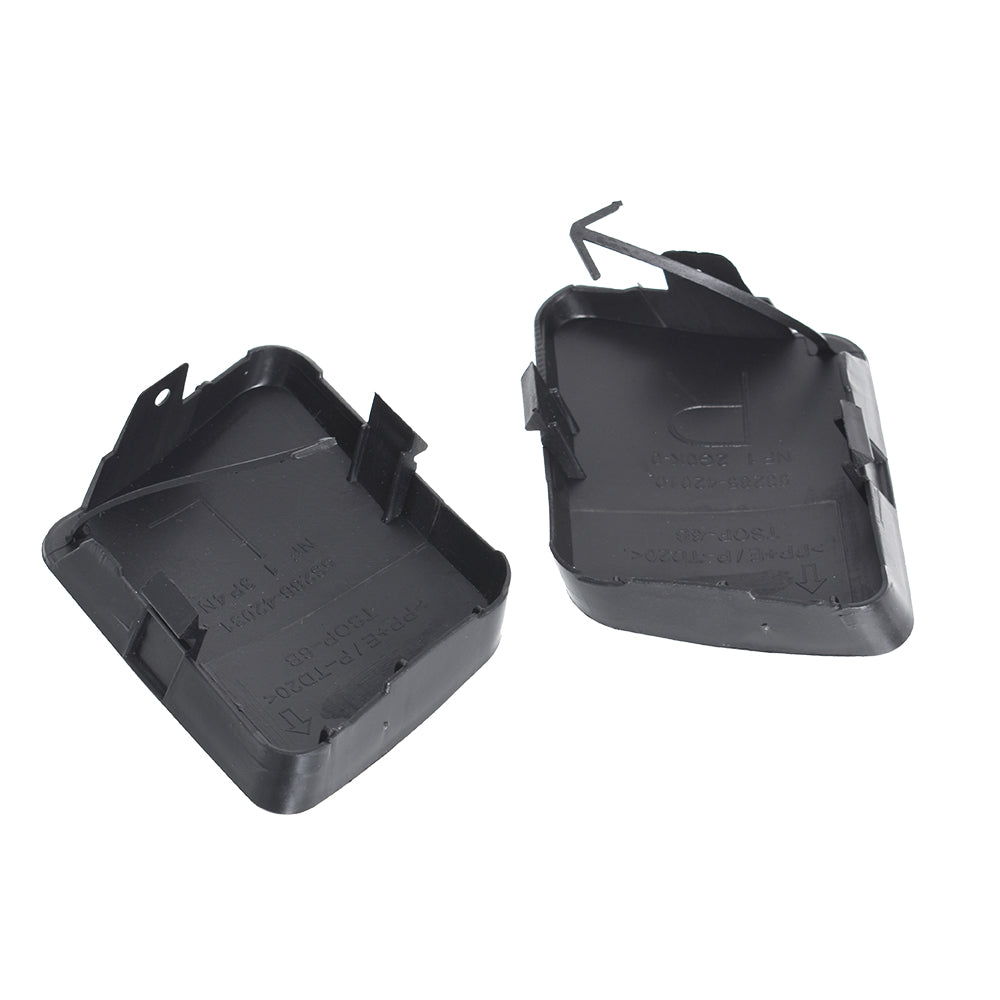 TOPPARTZ 2PCS Bumper Tow Hook Bracket Cover Cap For 2006-2009 Toyota RAV4