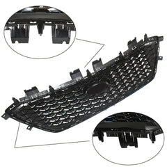 TOPPARTZ Front Upper Grille Mesh Black For 2015/2016/2017 Hyundai Sonata 1.6L/2.0L/2.4L