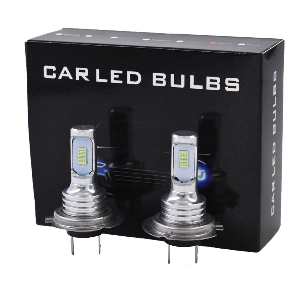 Super Bright 8000K Ice Blue Headlight Bulbs Kit High Low Beam H7 LED 80W 8000LM