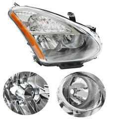 TOPPARTZ Chrome Headlights Assembly Clear Left+Right For 2008-2013 Nissan Rogue