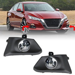 Driver+Passenger Side Fog Lights Assembly w/Switch For 2019-2020 Nissan Altima