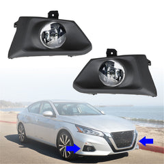 Driver+Passenger Side Fog Lights Assembly w/Switch For 2019-2020 Nissan Altima