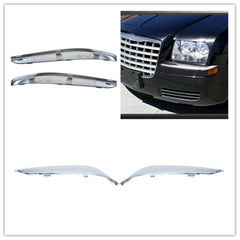 FOR 2011-2014 CHRYSLER 300 FRONT BUMPER MOLDING CHROME TRIM SET=LH & RH