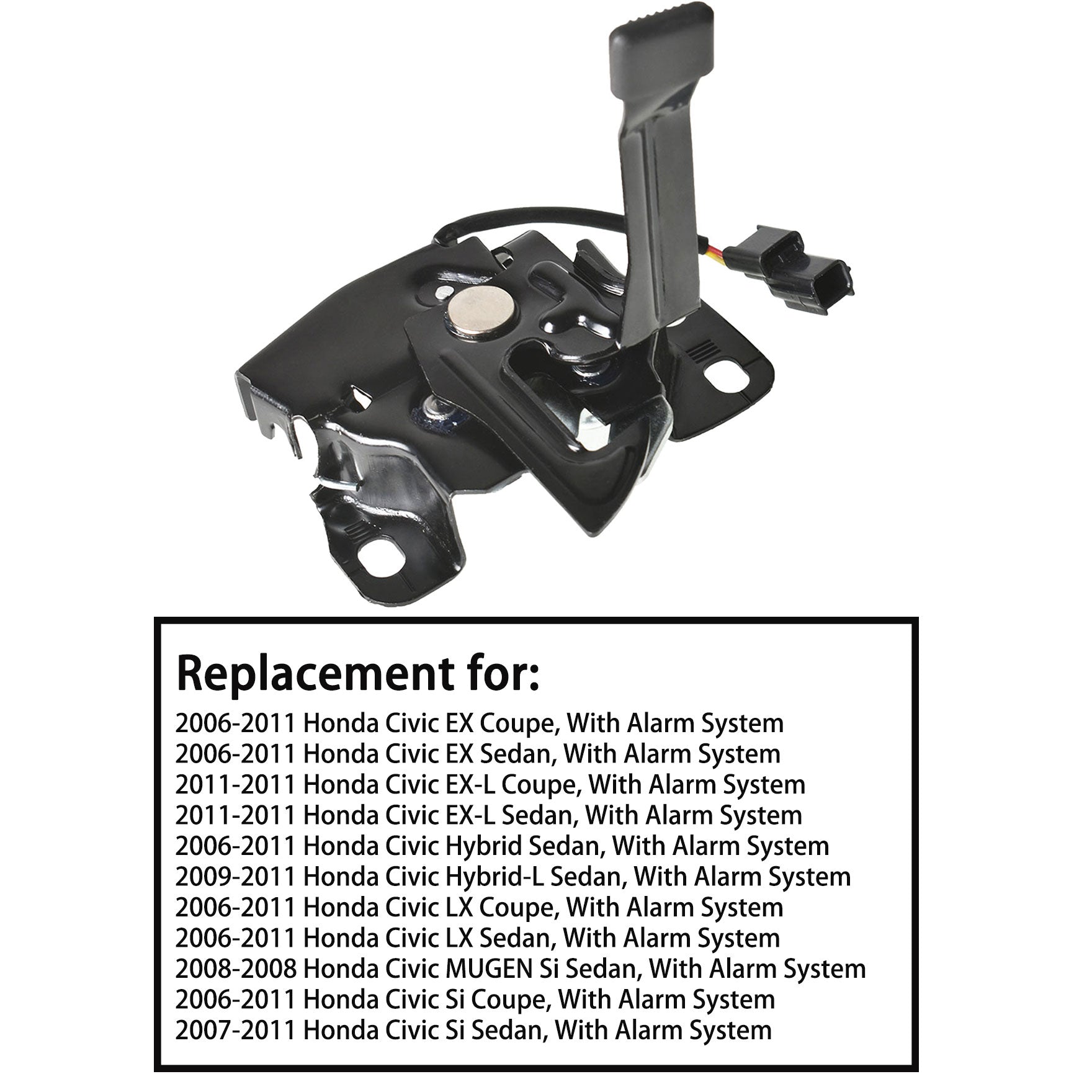 Fit For 06-11 Honda Civic HO1234121 74120SNAA21 Hood Latch Lock Coupe Sedan