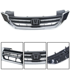 Fit For Honda Accord Sedan 2013 2014 2015 Front Upper Grille Grill Chrome