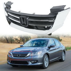 Fit For Honda Accord Sedan 2013 2014 2015 Front Upper Grille Grill Chrome