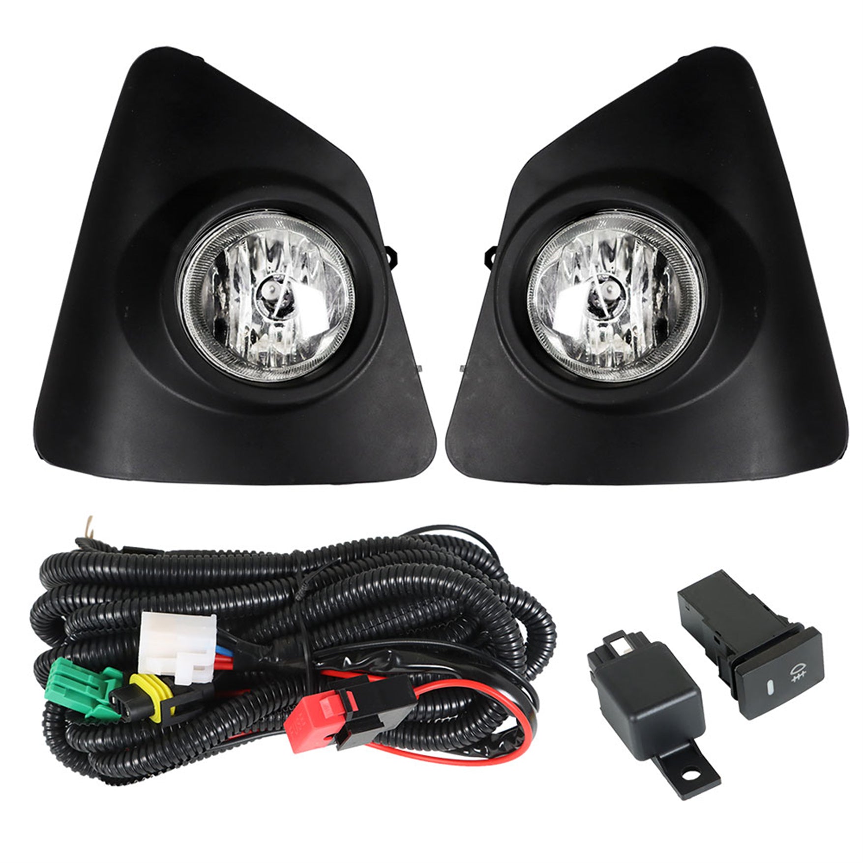 Fog Lights Lamps Front Bumper w/Bulbs Harness For 2014 2015 2016 Toyota Corolla
