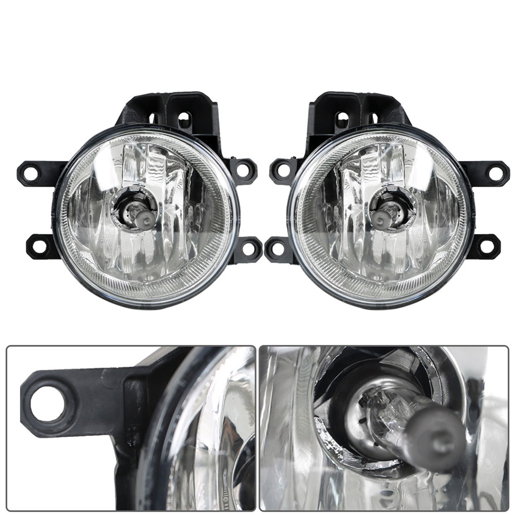 Fog Lights Lamps Front Bumper w/Bulbs Harness For 2014 2015 2016 Toyota Corolla