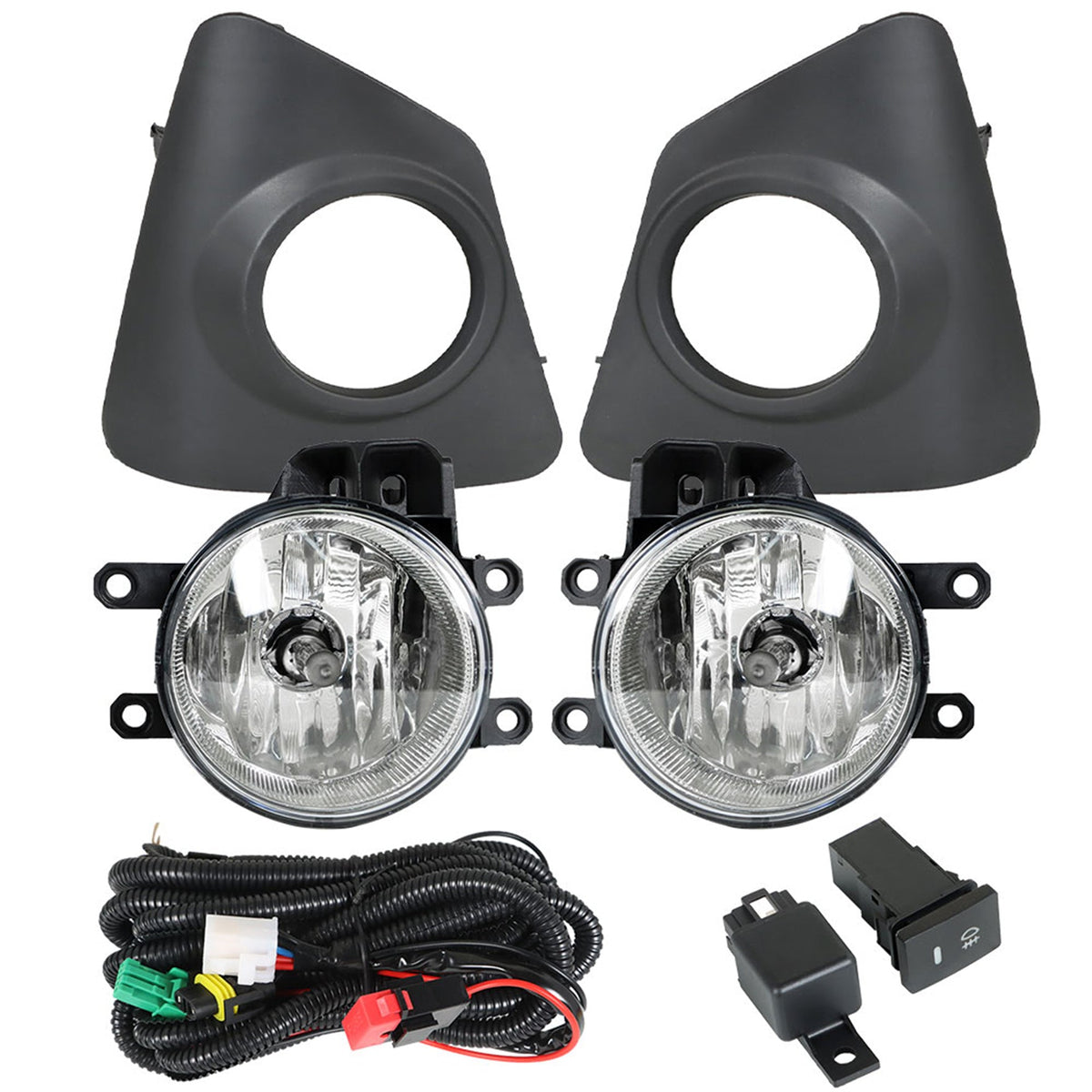 Fog Lights Lamps Front Bumper w/Bulbs Harness For 2014 2015 2016 Toyota Corolla