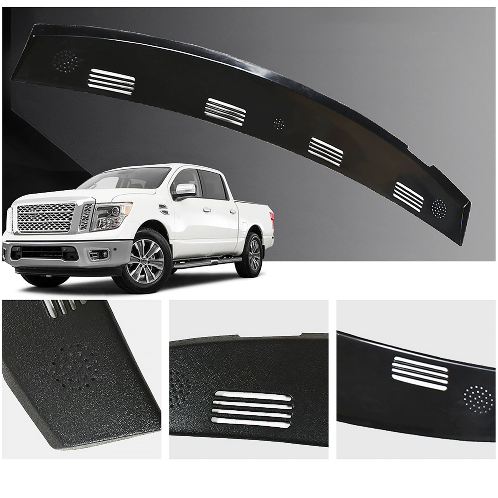 TOPPARTZ For 02-05 Dodge Ram Truck 1500 Dash Defrost Vent Grille Cover Cap Overlay