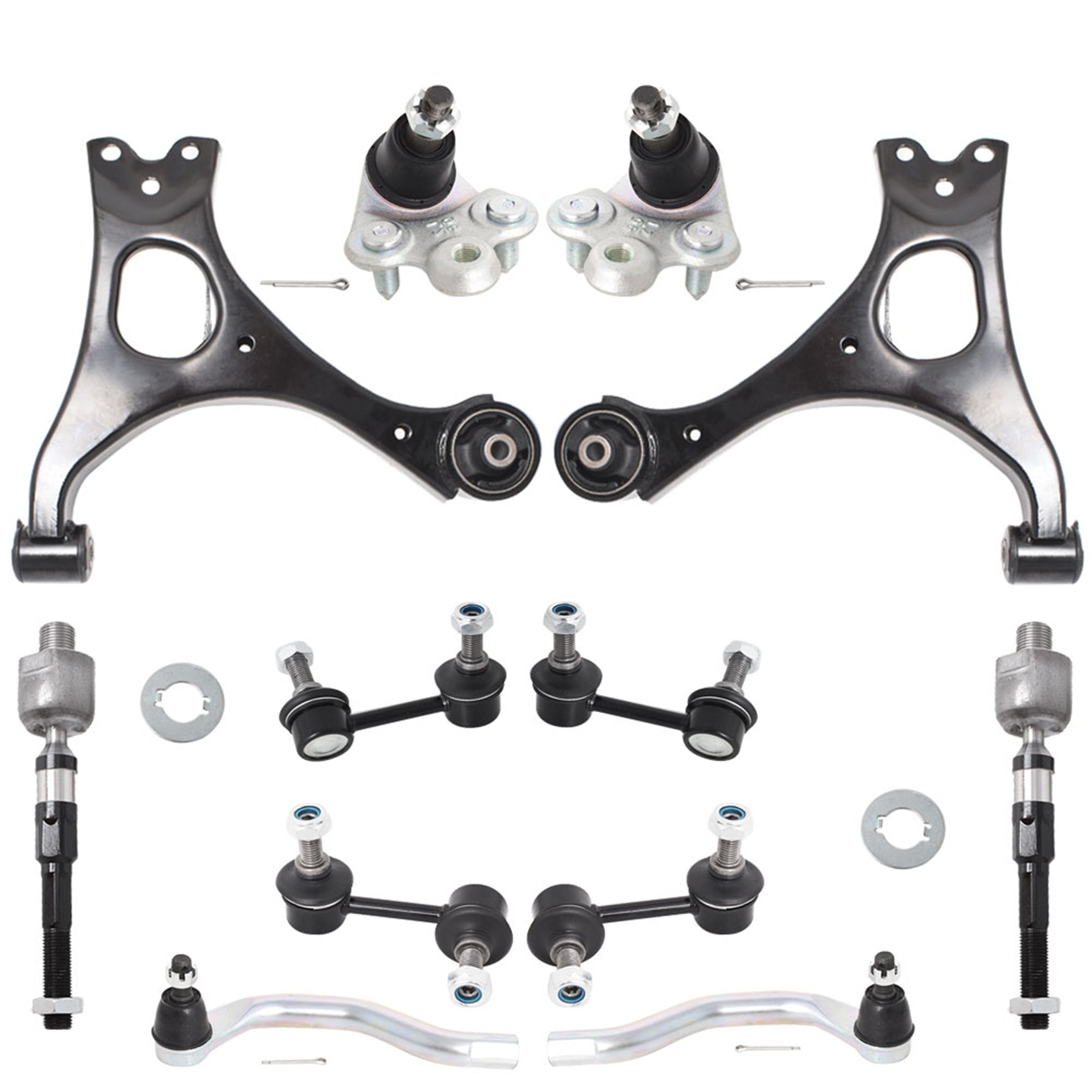 Control Arm For 06-11 Honda Civic Ball Joint Sway Bar TieRod Kit Non-Si