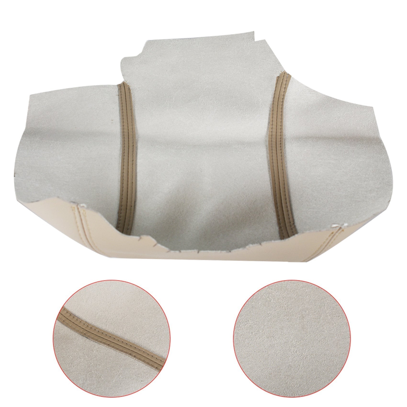 TOPPARTZ Leather Center Console Lid Armrest Cover Skin For 06-13 Range Rover Sport Beige