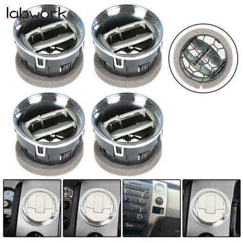 TOPPARTZ For 09-14 Ford F150 Interior 4 X AC Heater Air Vent Dash Dashboard Louvre Chrome