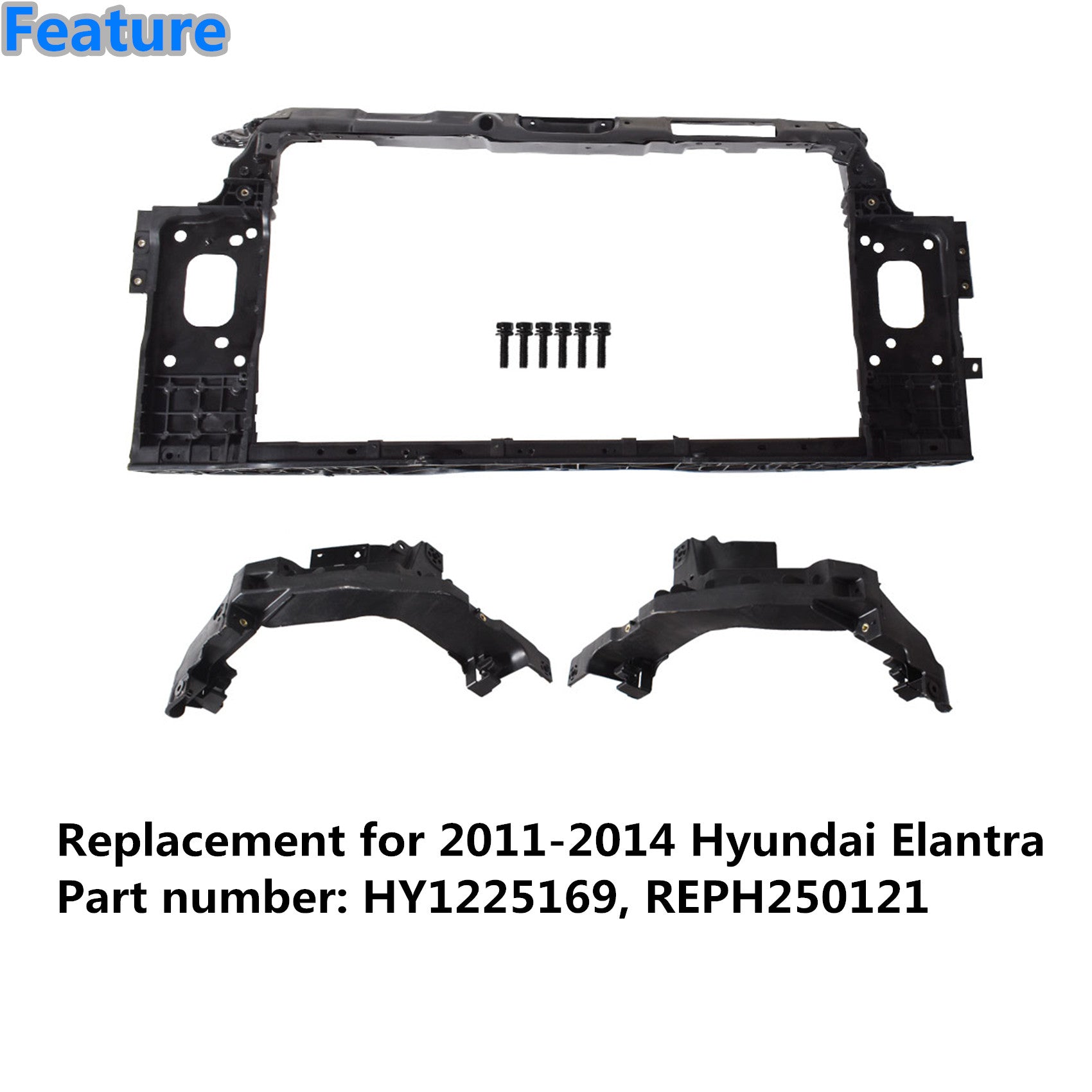 For 11-14 Elantra Sedan 1.8L/2.0L TOPPARTZ Radiator Support Assembly HY1225169
