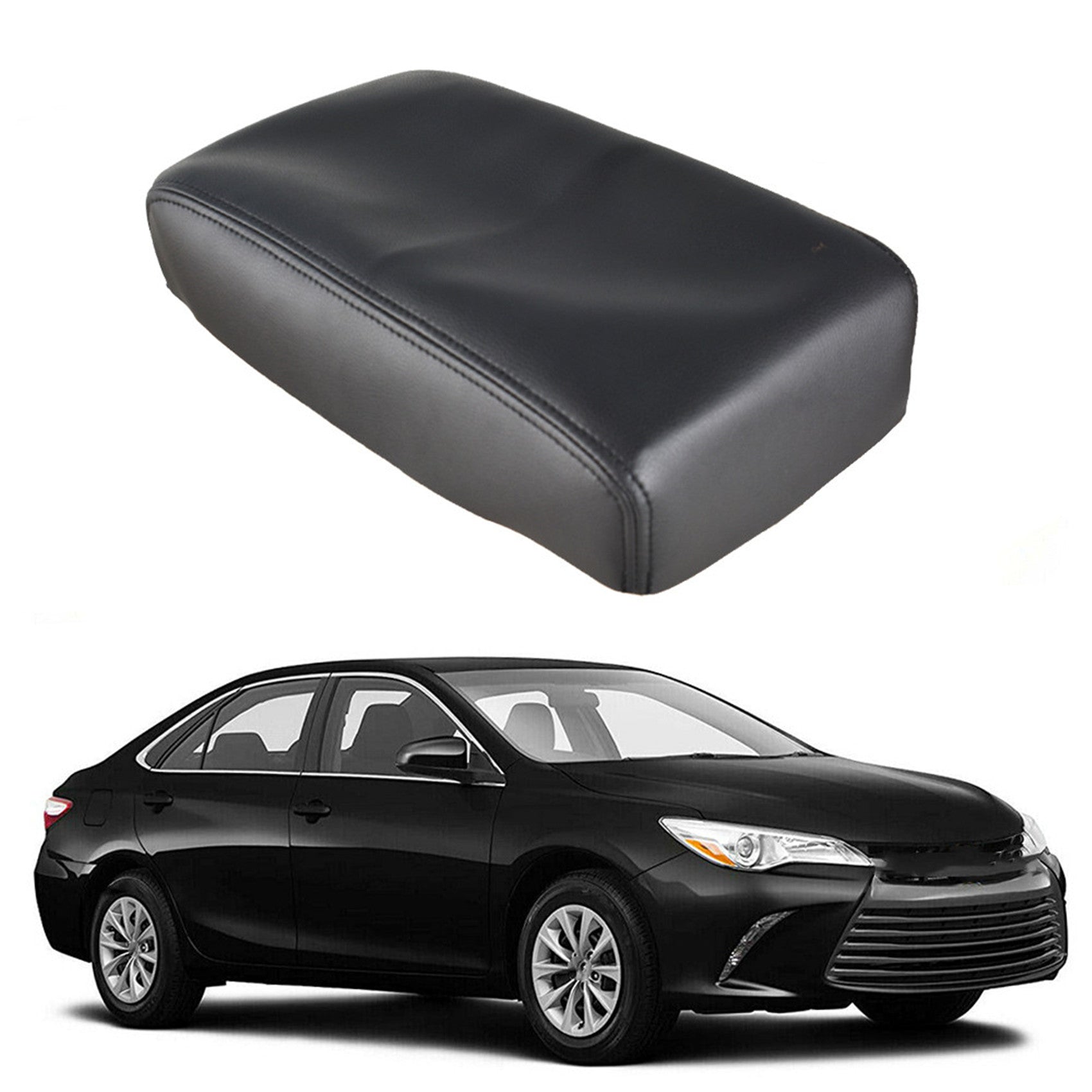 TOPPARTZ Center Console Lid Armrest Cover Leather For 2012-2017 Toyota Camry