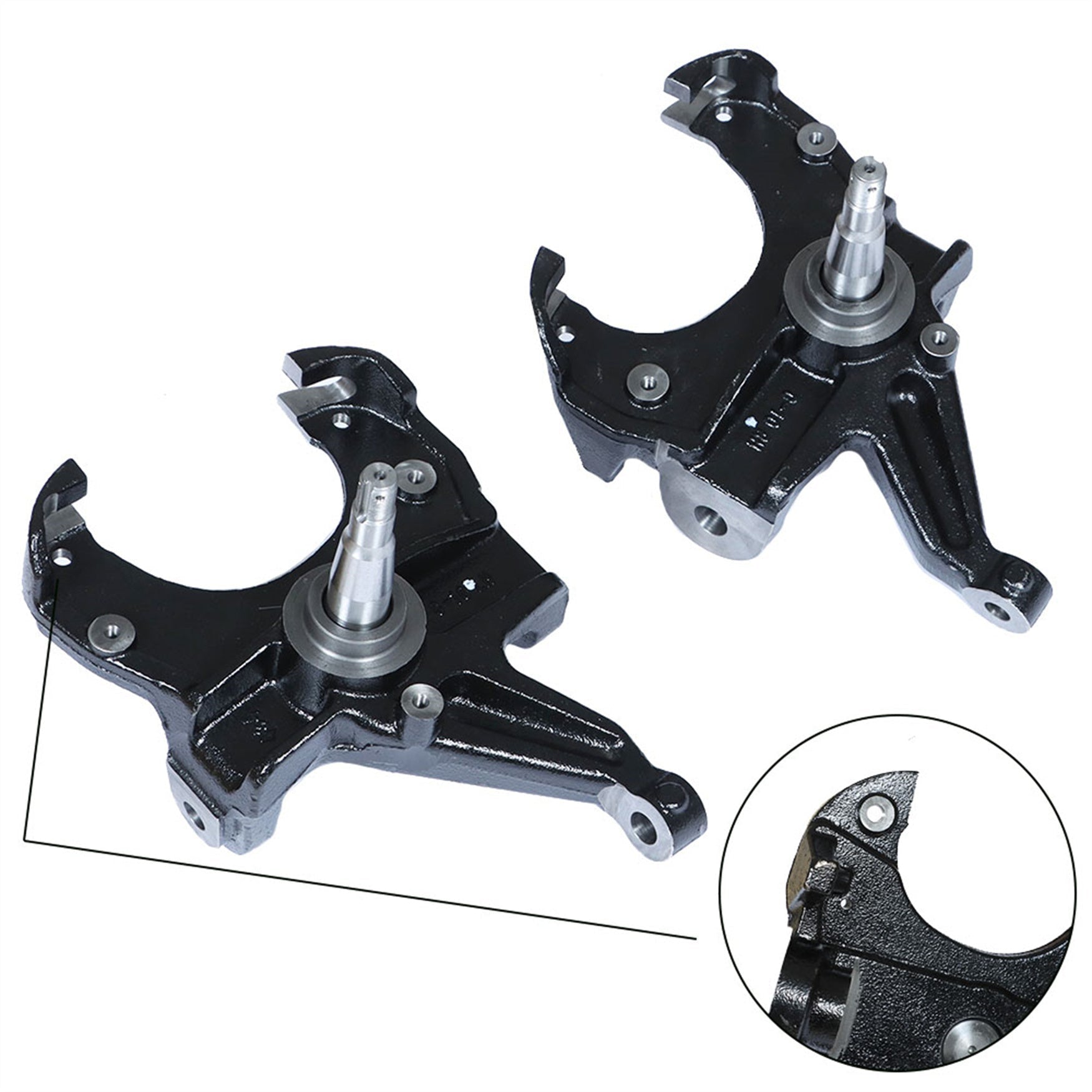 For 1973-1987 Chevy/GMC C10 2WD 1' Rotor 3' Drop Lowering Spindles