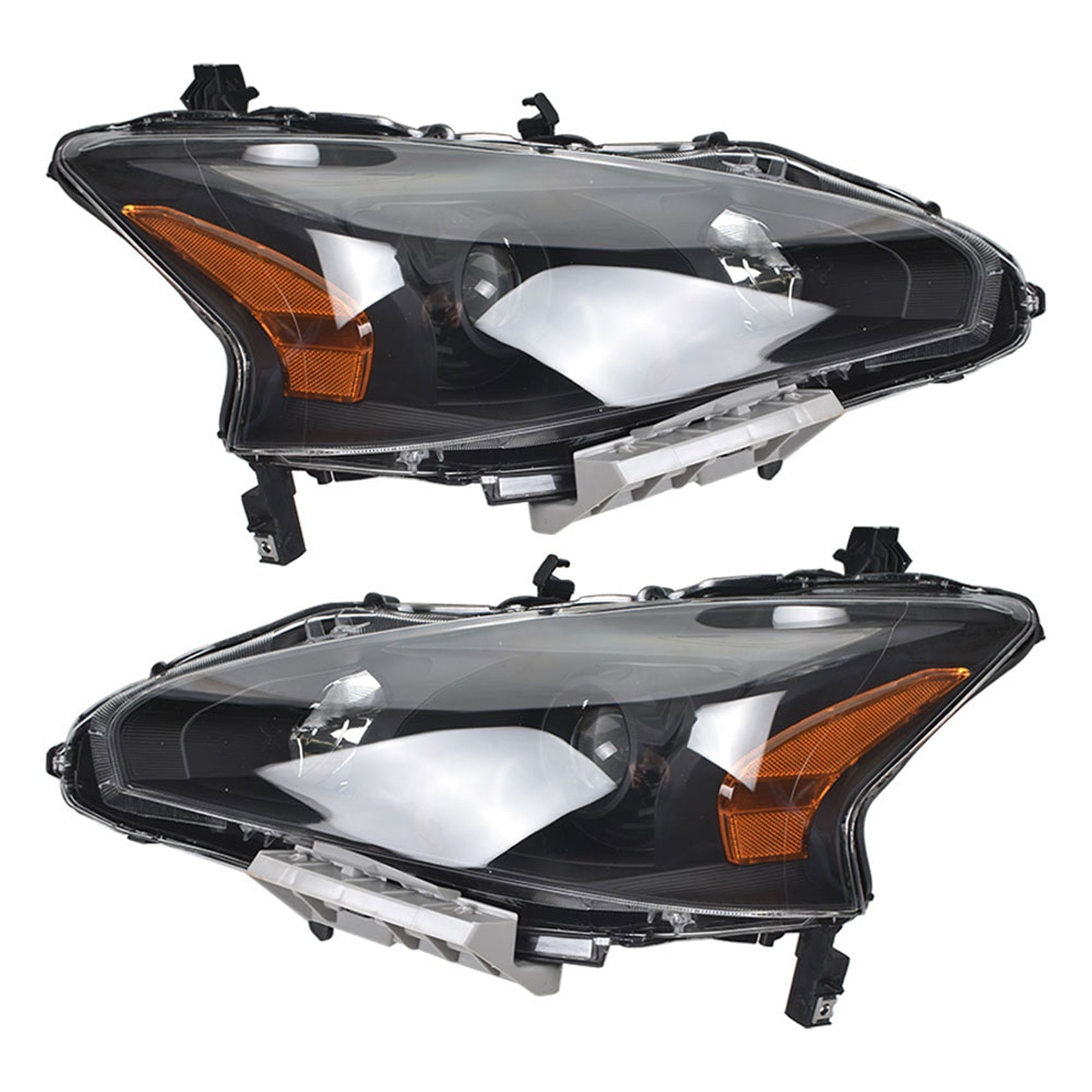 For 2013-2015 Altima 4-Door Sedan Black Housing Headlights Driver&Passenger Side
