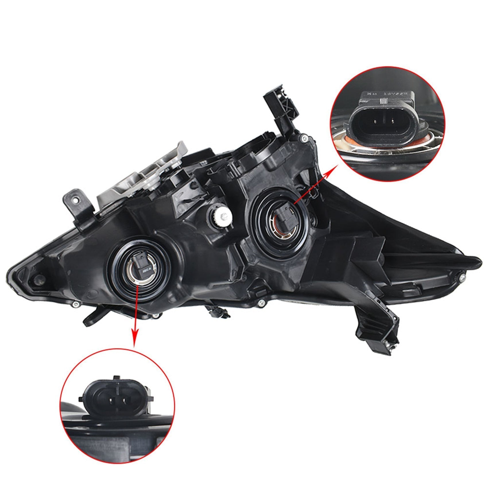 For 2013-2015 Altima 4-Door Sedan Black Housing Headlights Driver&Passenger Side