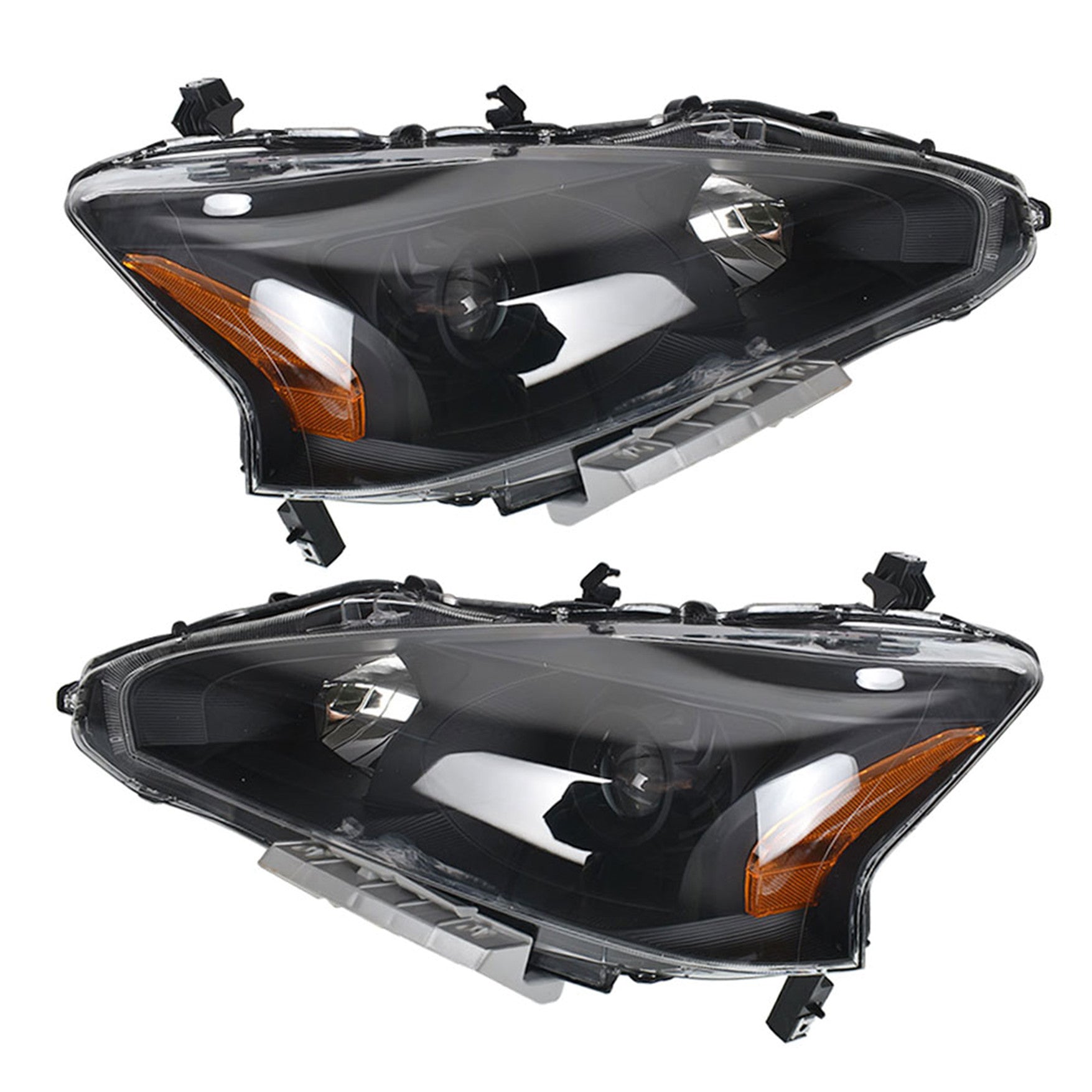 For 2013-2015 Altima 4-Door Sedan Black Housing Headlights Driver&Passenger Side