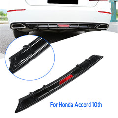 Rear Bumper Diffuser Lip Trim For 2018-2020 Honda Accord 10th Black Plastic