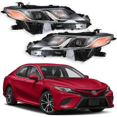 LED Headlights For 2018-2019 Toyota Camry LE SE Black Housing Passenger & Driver