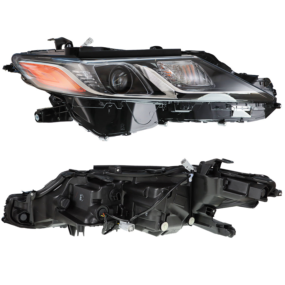 LED Headlights For 2018-2019 Toyota Camry LE SE Black Housing Passenger & Driver