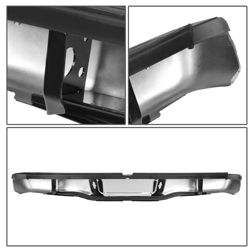 TOPPARTZ Stainless Steel Rear Step Bumper Chrome Finishi For 95-04 Toyota Tacoma Face Bar