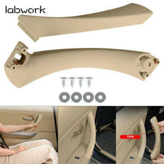 Rear Left Beige Inner&Outer Door Panel Handle Pull Trim Cover For BMW E90 328i