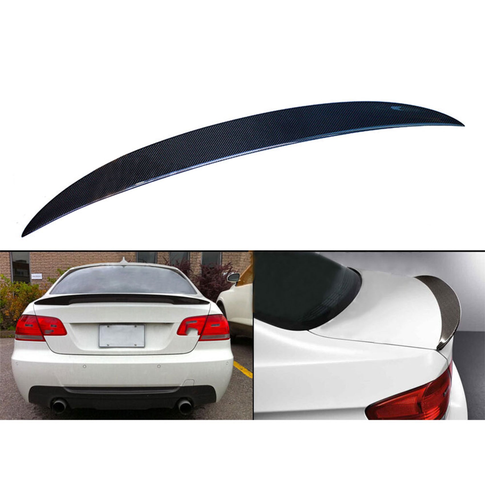 For Bmw 06-12 E93 M3 2dr Coupe Convertible Trunk Spoiler Wing Carbon Fiber
