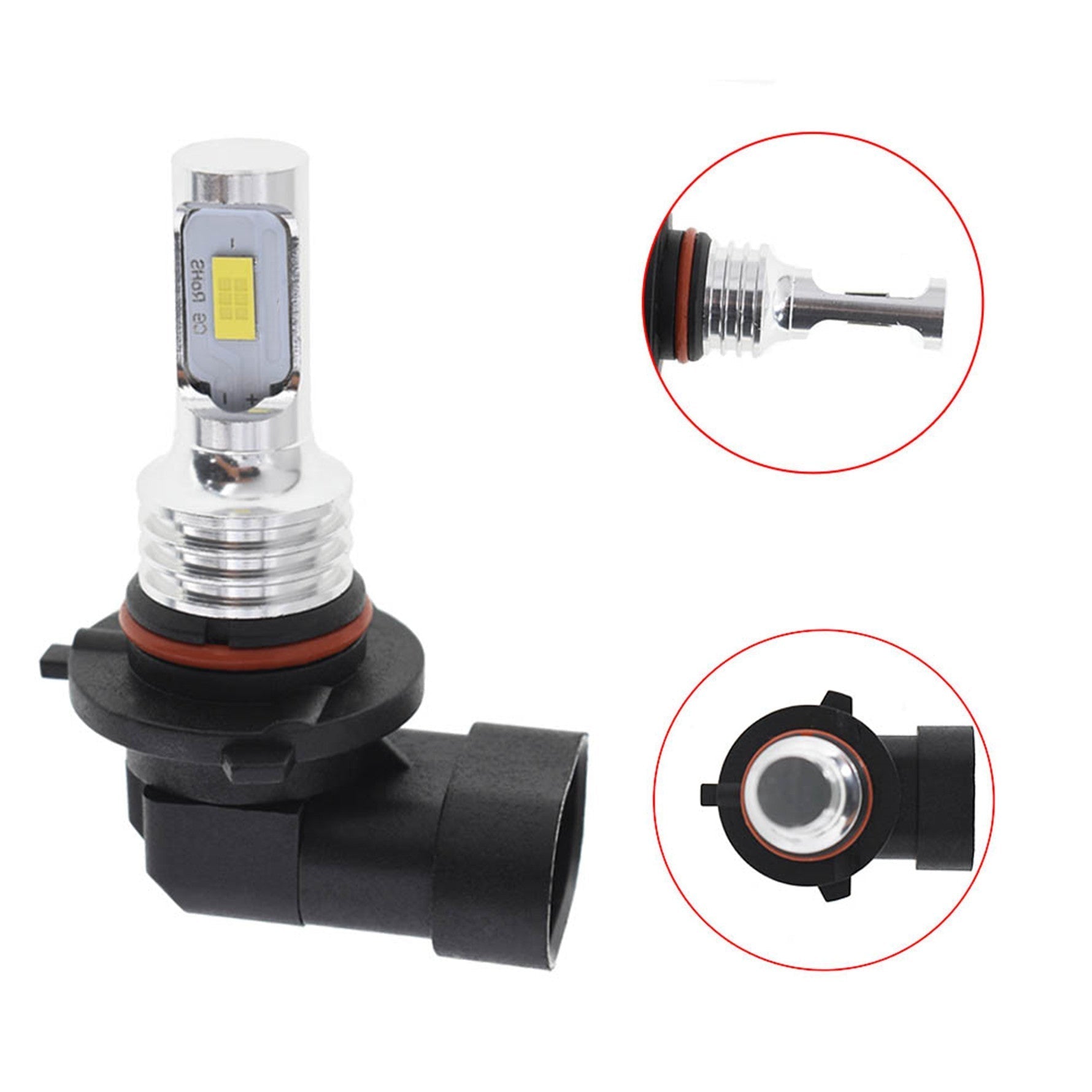 For Chevy Silverado 1500 2500 HD 2004-2006 LED Headlight Fog Light Bulbs 3 Pair