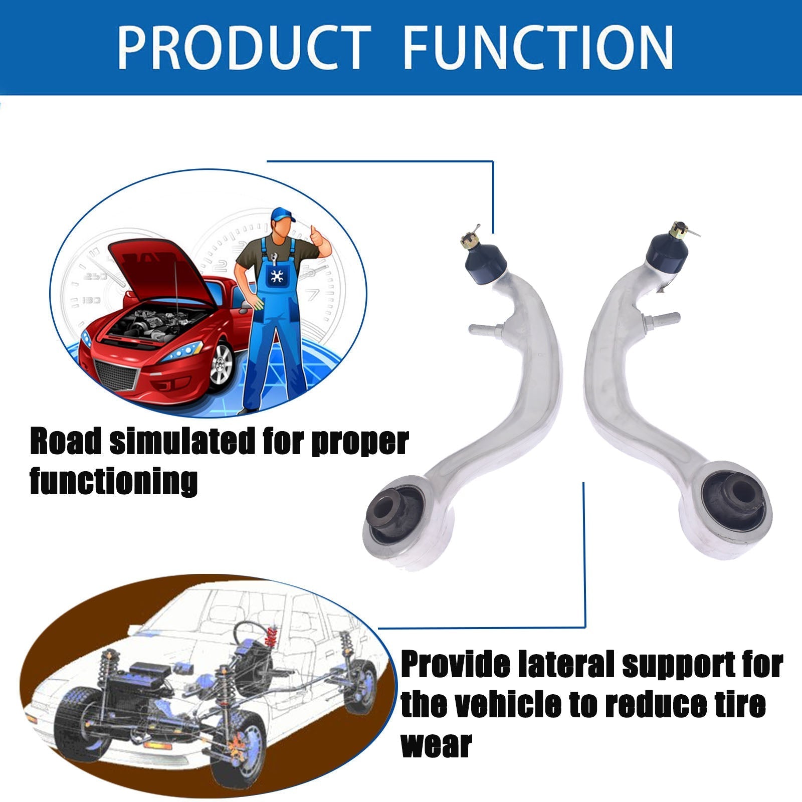 For G35 350Z RWD Coupe  Front Suspension Lower Control Arm 6pc Kit Set 3.5L