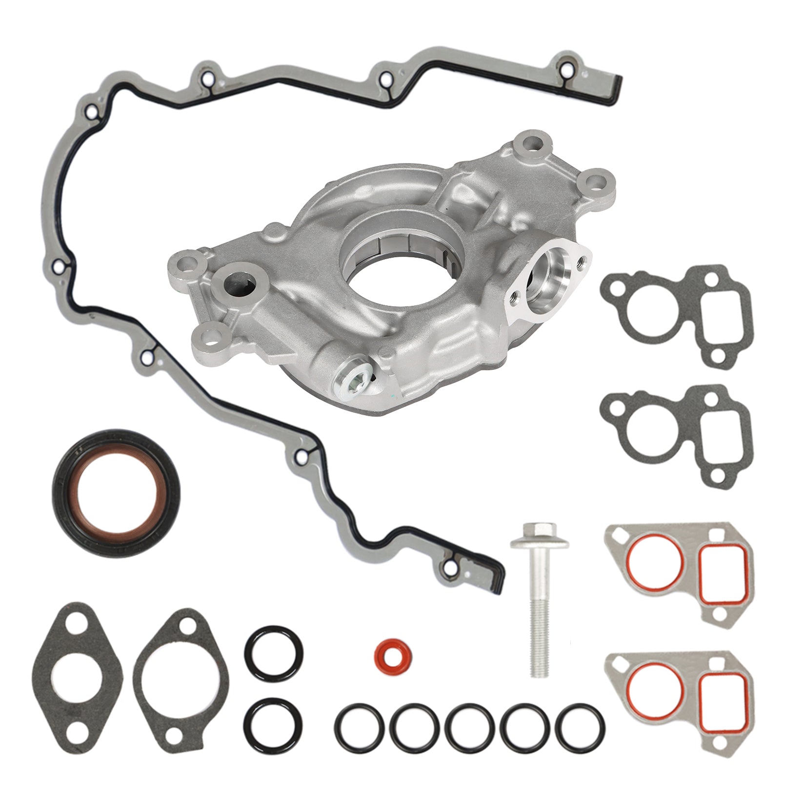 For GM LS High Volume Oil Pump Change Kit with Gaskets Balancer Bolt RTV 5.3L