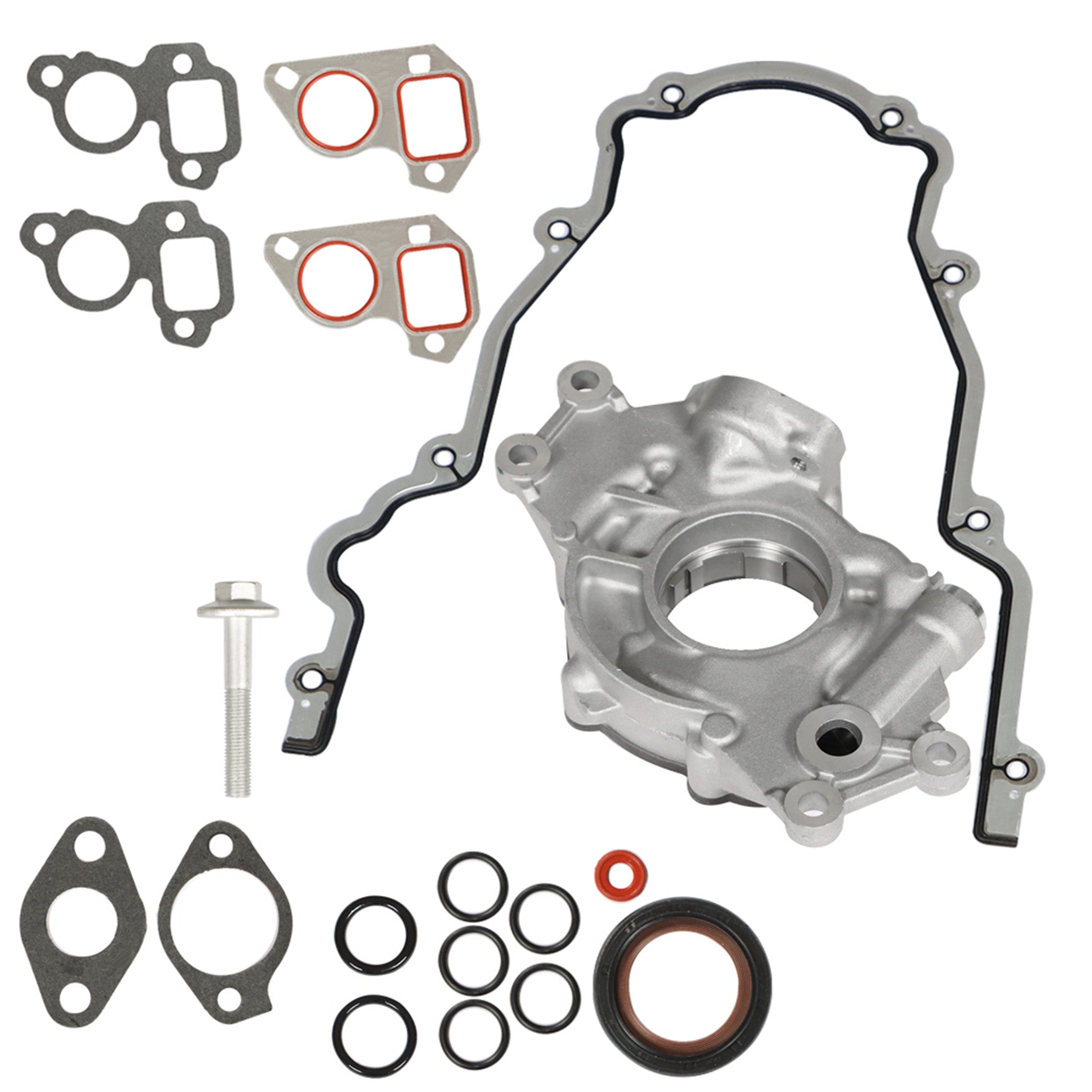 For GM LS High Volume Oil Pump Change Kit with Gaskets Balancer Bolt RTV 5.3L