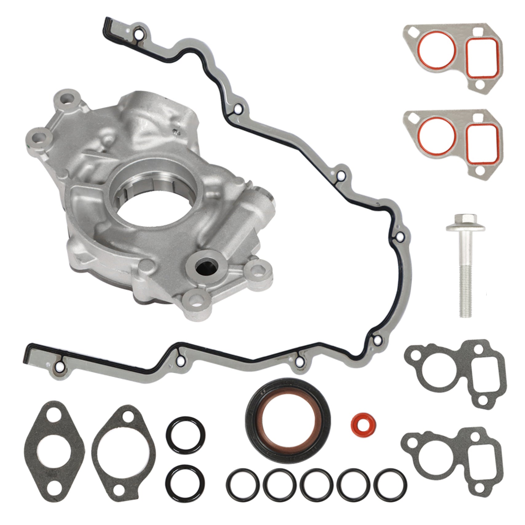 For GM LS High Volume Oil Pump Change Kit with Gaskets Balancer Bolt RTV 5.3L