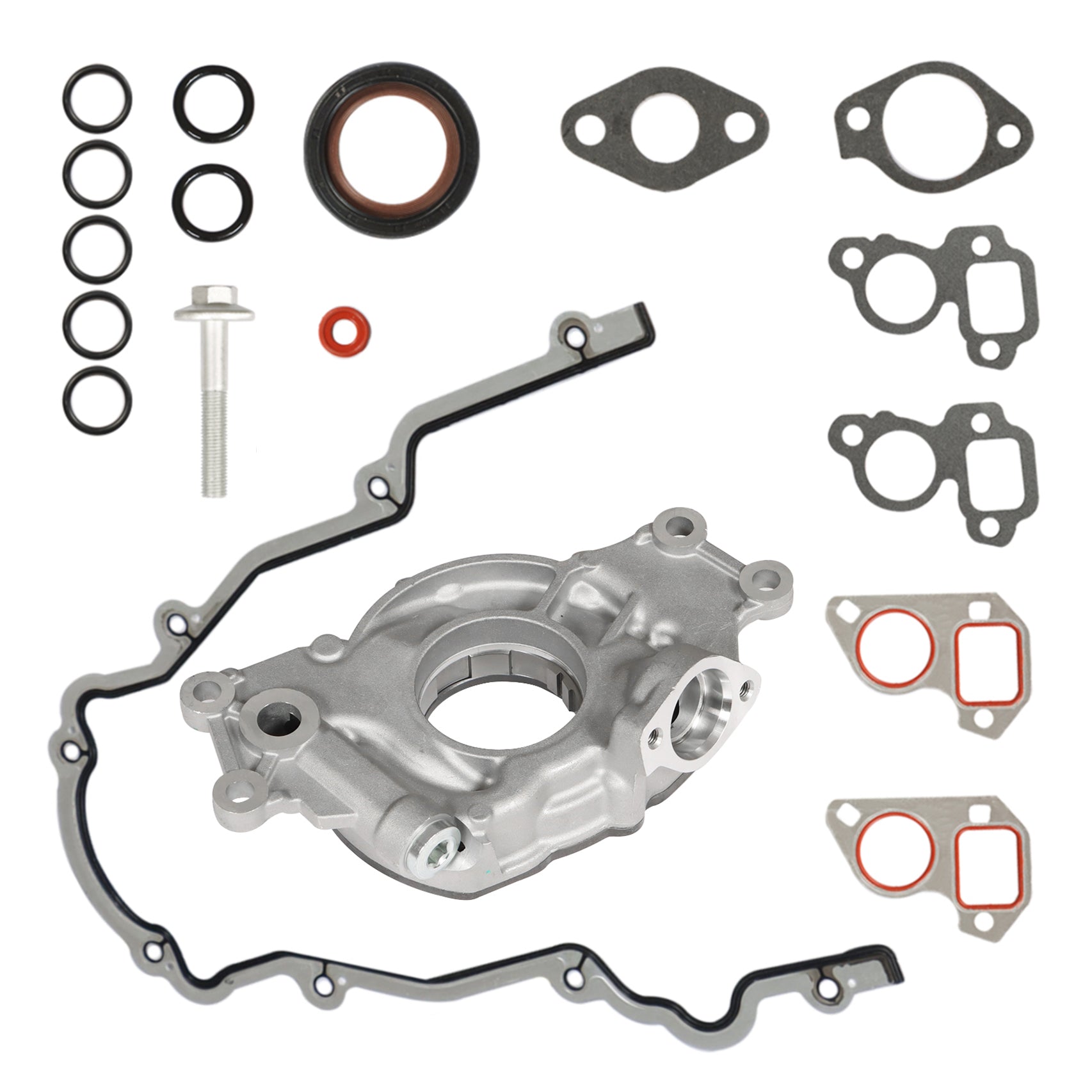 For GM LS High Volume Oil Pump Change Kit with Gaskets Balancer Bolt RTV 5.3L