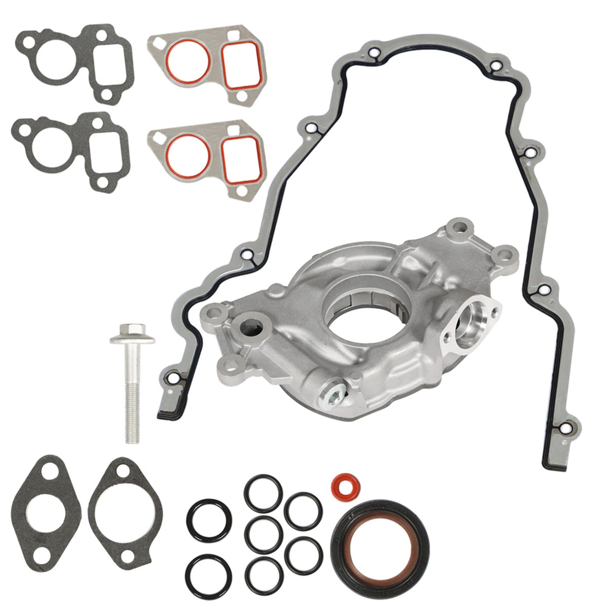 For GM LS High Volume Oil Pump Change Kit with Gaskets Balancer Bolt RTV 5.3L