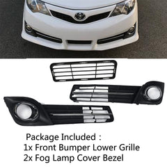 Front Bumper Lower Grille Fog Lamp Cover Bezel Fit For 2012-2014 Toyota Camry SE