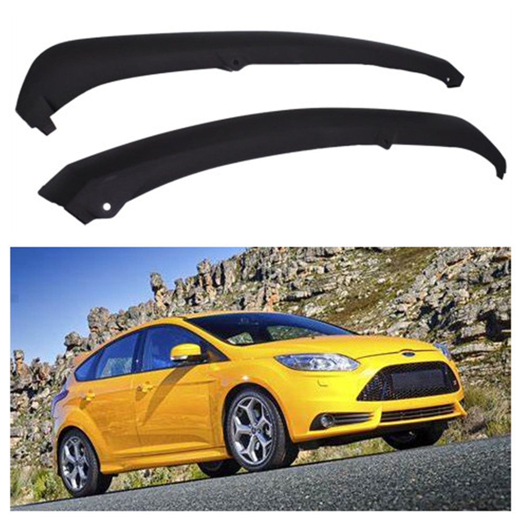 Front Bumper Spoiler Lip Chin Splitter Left+Right for Ford Focus 2012-2014 # FO1095244C