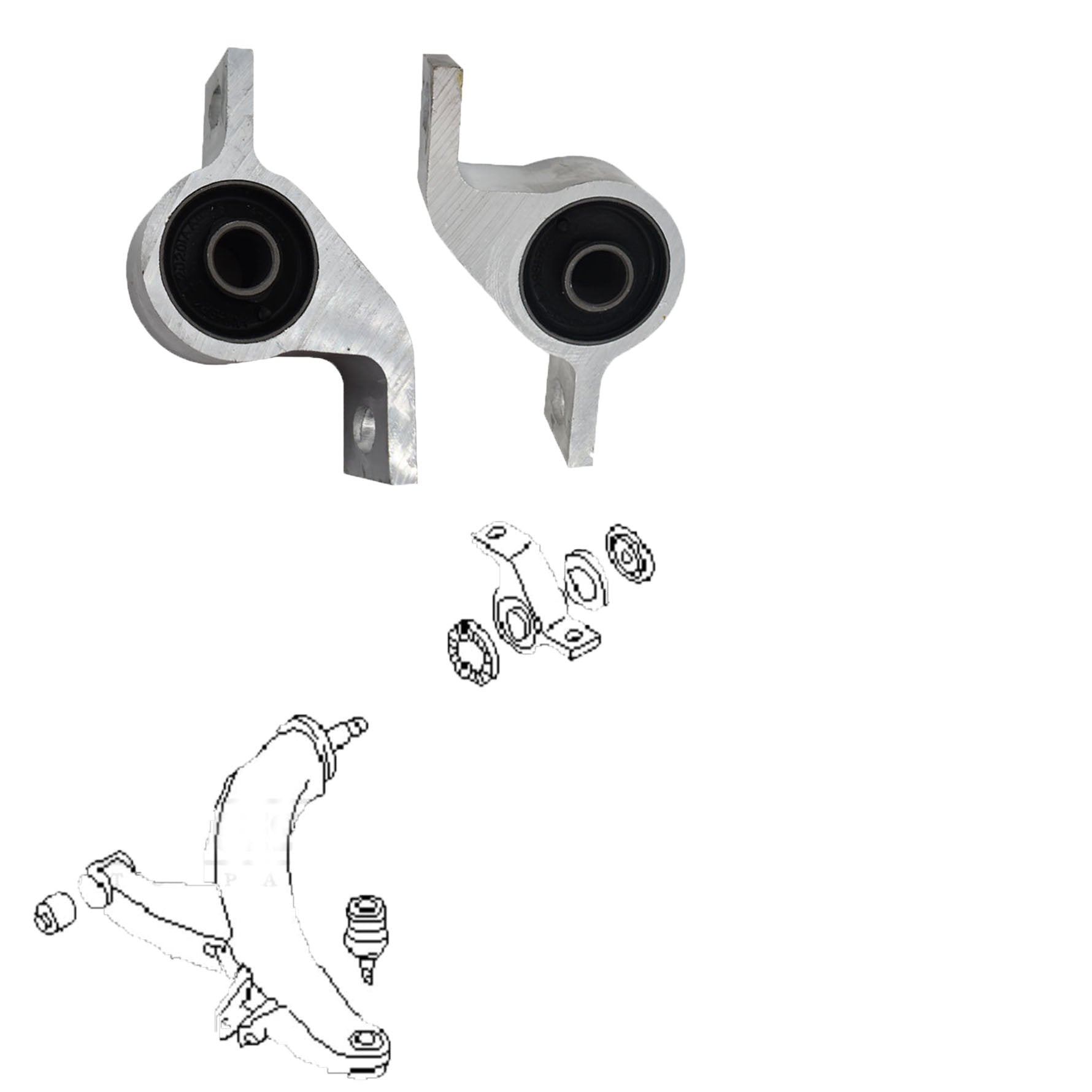 Front Lower Control Arm Bushing L&R Pair For GS300/350/430/460 IS250/350 &CROWN