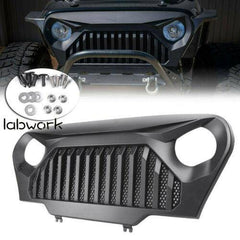 Front Matte Grill Grille Black W/Mesh For 1997-2006 Jeep Wrangler TJ
