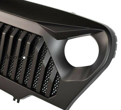 Front Matte Grill Grille Black W/Mesh For 1997-2006 Jeep Wrangler TJ