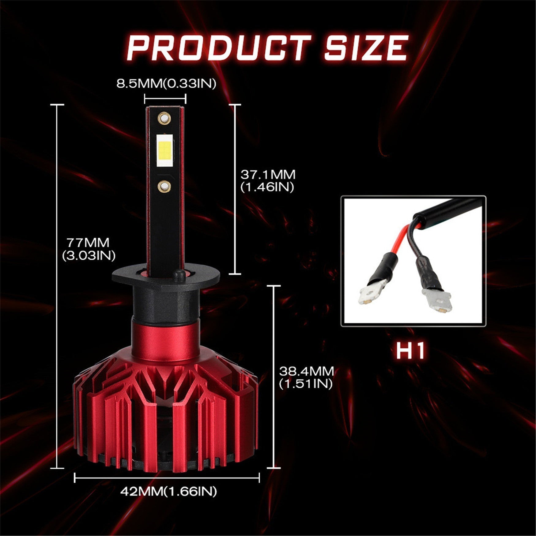 H1 6000K 300000LM White LED Headlight LED Lights Bulbs Kit HI/LO Beam