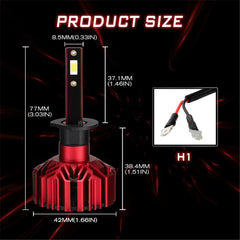 H1 6000K 300000LM White LED Headlight LED Lights Bulbs Kit HI/LO Beam