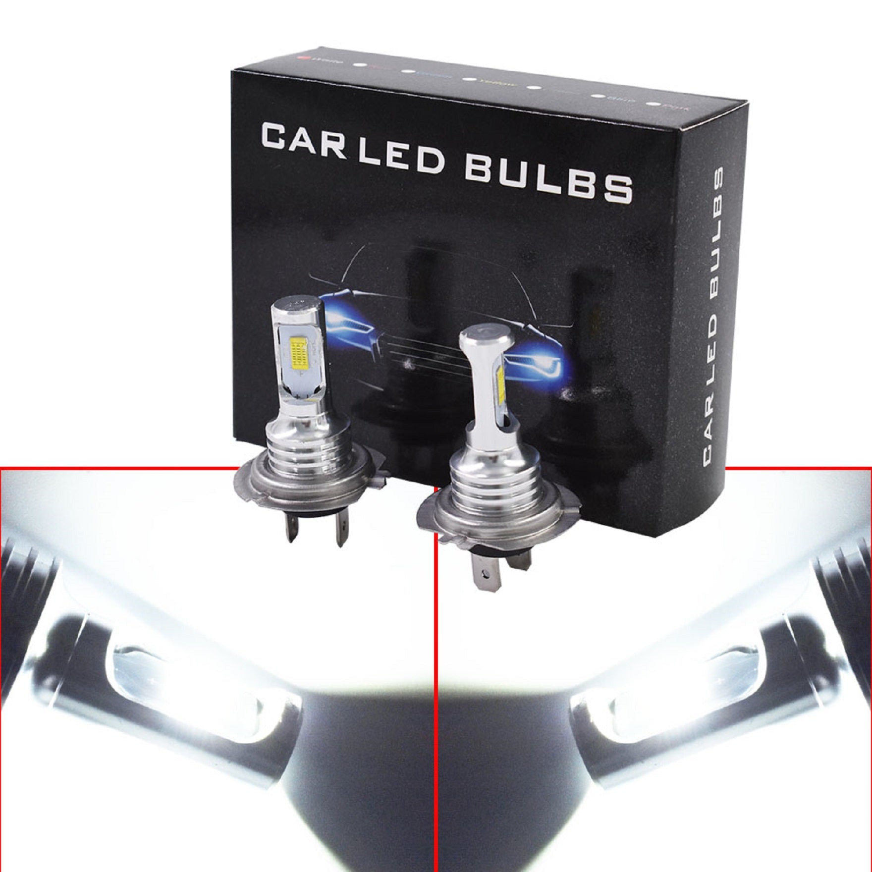 H7 LED Headlight Bulbs Conversion Kit Super High/Low Beam 6000K White 80W New