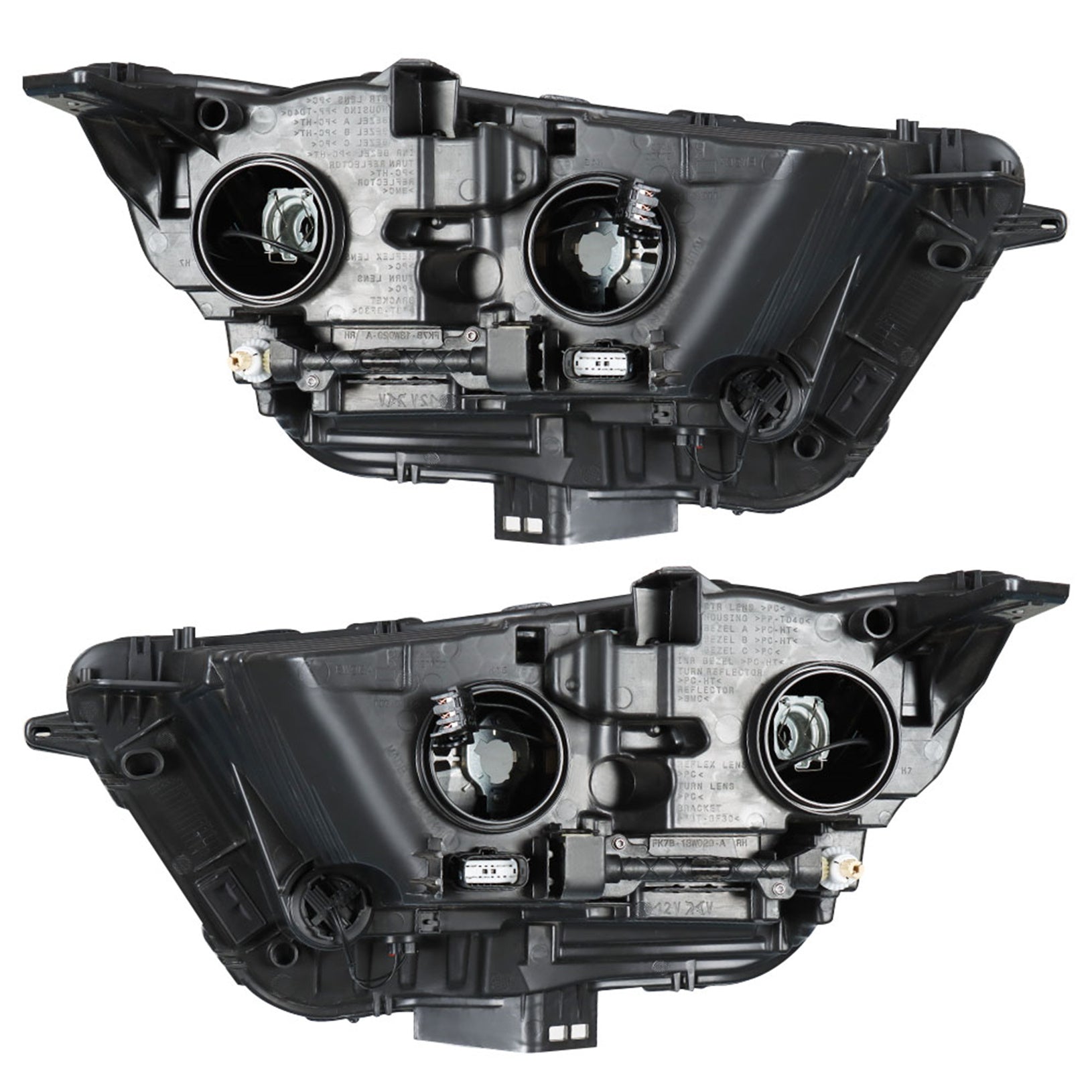 Halogen Headlamps For 2015-2018 Ford Edge Chrome Housing Headlights Right & Left