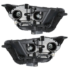 Halogen Headlamps For 2015-2018 Ford Edge Chrome Housing Headlights Right & Left