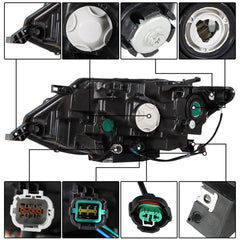 Headlamps For 2017-2019 Nissan Rogue Chrome Halogen Headlights Passenger&Driver