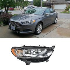 Headlight Fit For 2013-2016 Ford Fusion Passenger Side FO2502304 Chrome Housing