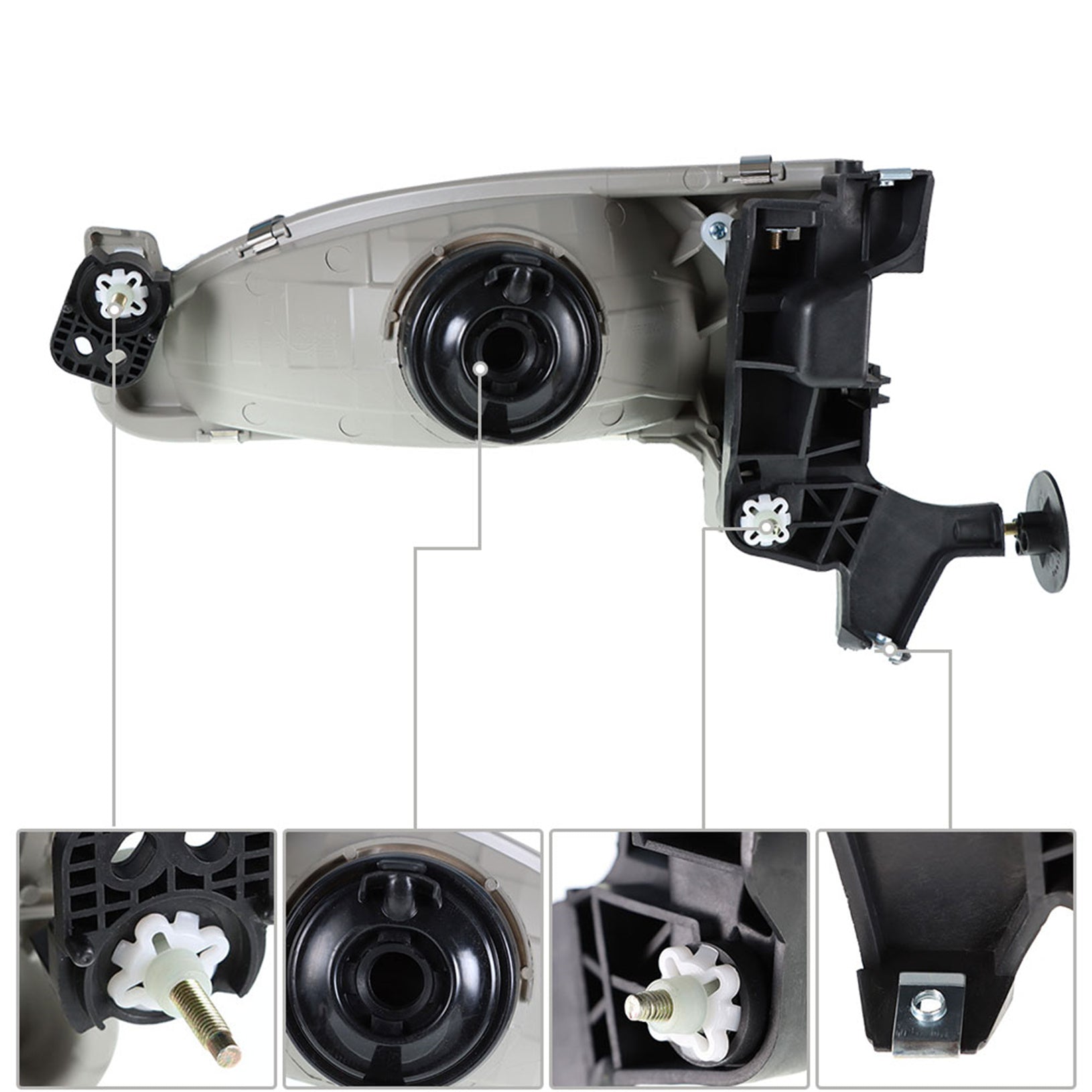 Headlight Kits  For 1998-2000 Corolla Driver Passenger Pair Headlight